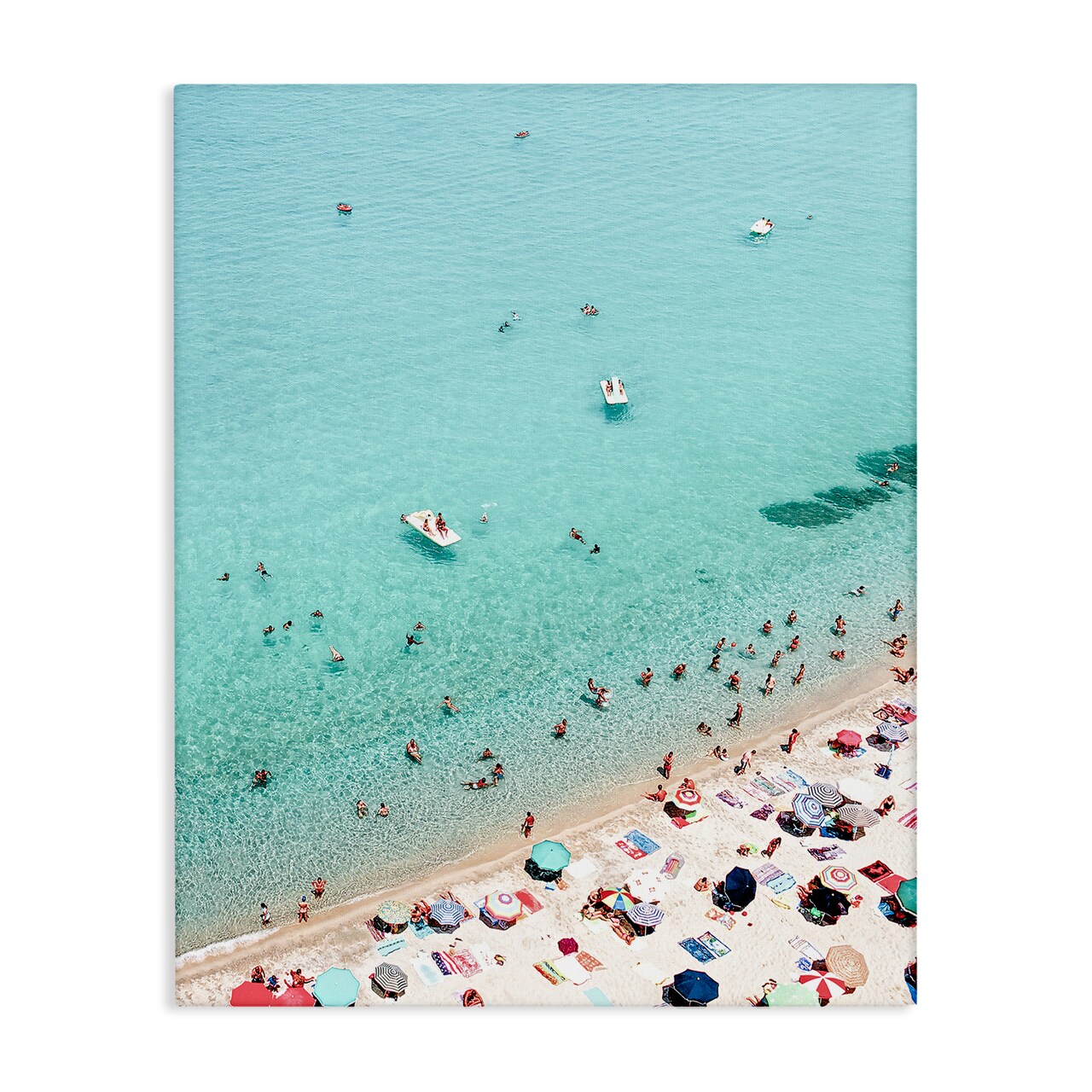 Stupell Industries Busy Beach View Canvas Wall Art Design by Sisi and Seb